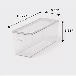 Set of 3 Small Stackable Clear Bins